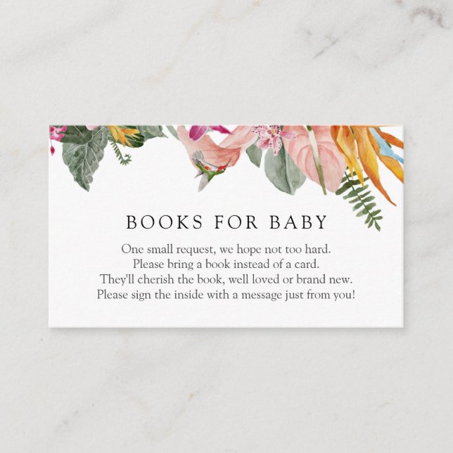 Tropical Books for Baby Enclosure Card (Front)