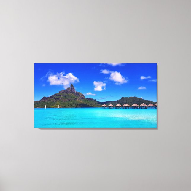 Tropical Bora Bora Scenic Island Vacation Canvas Print (Front)