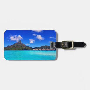 Tropical Bora Bora Scenic Island Vacation Luggage Tag