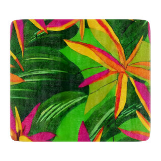 Tropical Botanical Cutting Board:nature's elegance Cutting Board