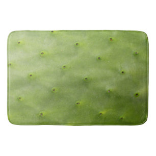 Tropical Botanical Green Cactus Photo Bath Mat
