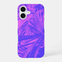 Tropical Botanical Leaf Ombre Purple Pink 
