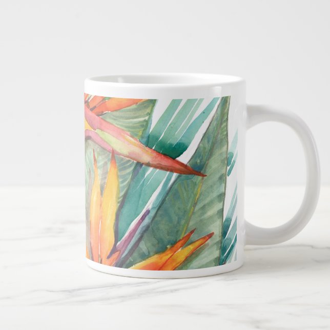 Tropical Botanical Paradise II Large Coffee Mug (Right)