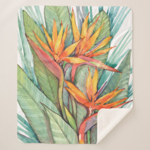 Tropical Botanical Paradise II Sherpa Blanket