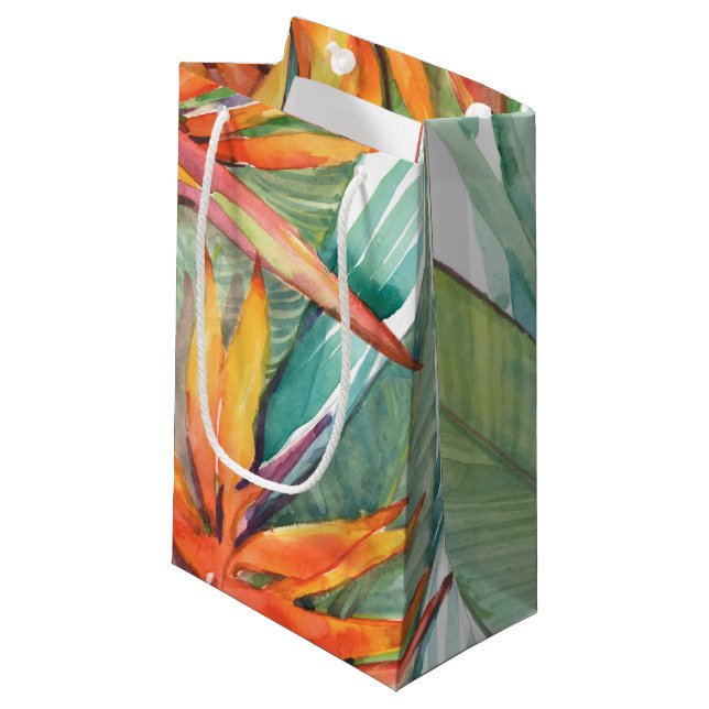 Tropical Botanical Paradise II Small Gift Bag (Front Angled)