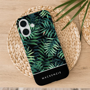 Tropical Botanical Personalized iPhone 16 Case