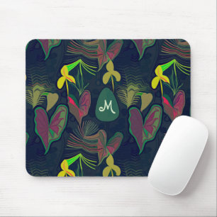 Tropical Botanical Plants Flowers Mouse Pad
