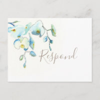 Tropical Botanical RSVP Postcard with Meal Choice