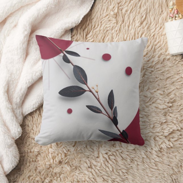 Tropical Botanical Throw Pillow – Lush & Vibrant (Blanket)