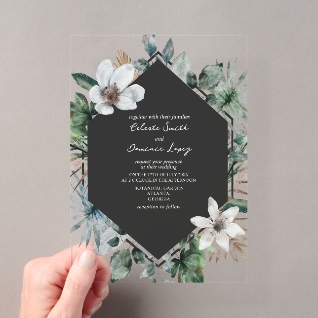 Tropical Botanical Wedding Invitation (Insitu (Handheld))