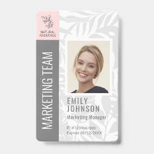 Tropical Botanicals Pink Beauty Photo & Logo Staff Badge