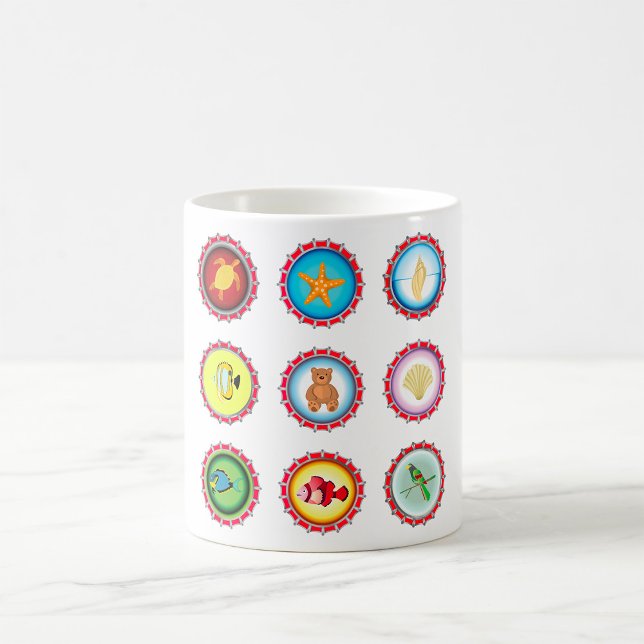 Tropical Bottle Caps Design Ocean and Wildlife  Coffee Mug (Creator Uploaded)