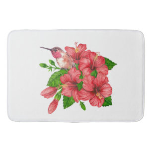 Tropical bouquet bath mat