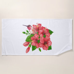Tropical bouquet beach towel
