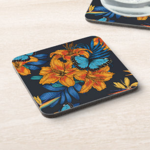 Tropical bouquet coaster