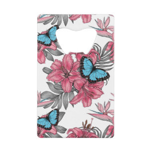 Tropical bouquet credit card bottle opener