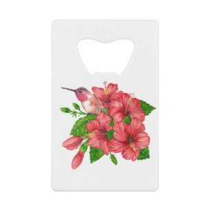 Tropical bouquet credit card bottle opener