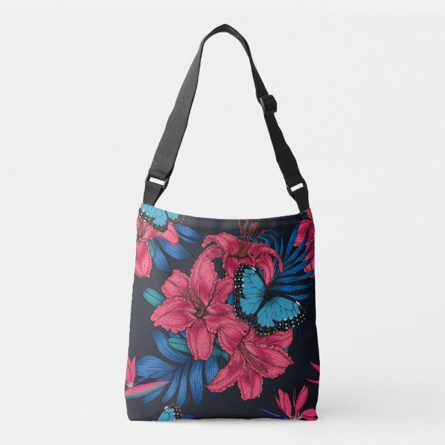 Tropical bouquet crossbody bag (Front)