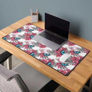 Tropical bouquet desk mat