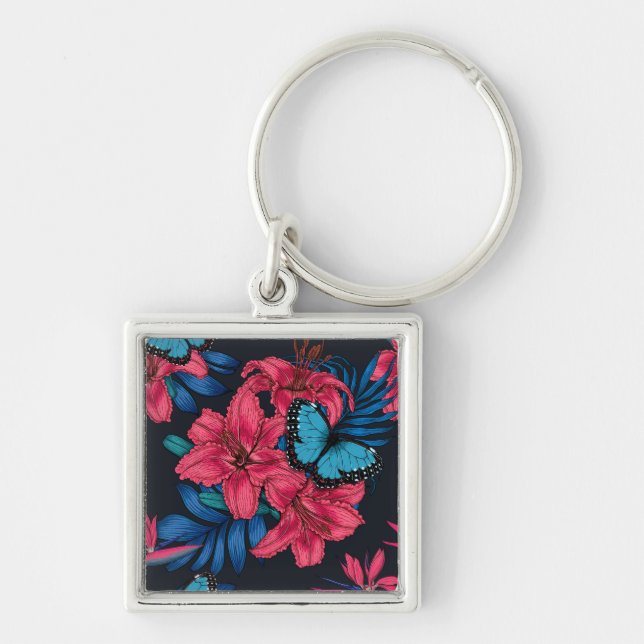 Tropical bouquet keychain (Front)