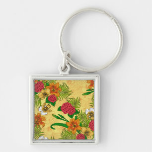 Tropical bouquet keychain