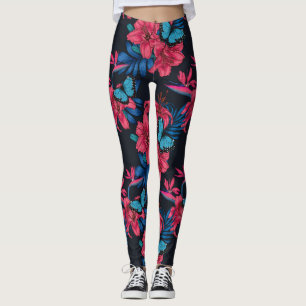 Tropical bouquet leggings