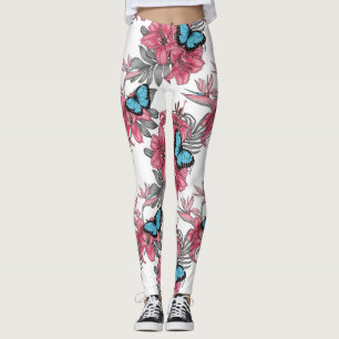 Tropical bouquet leggings