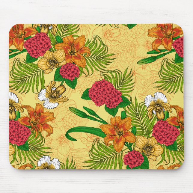 Tropical bouquet mouse pad (Front)