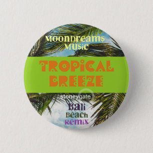 Tropical Breeze Bali Beach 2 Inch Round Button