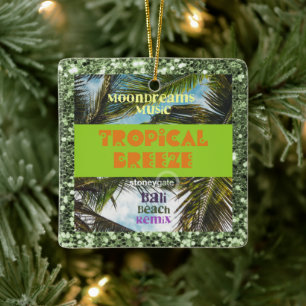 Tropical Breeze Bali Beach Ceramic Ornament