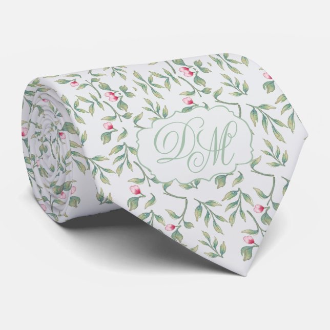 Tropical Breeze & Cameo Green colour Neck Tie (Rolled)