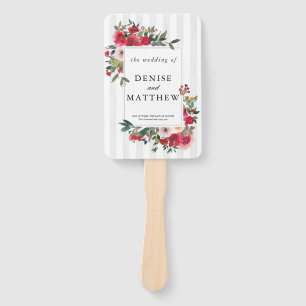Tropical Breeze Coloured Wedding Invitation Hand Fan