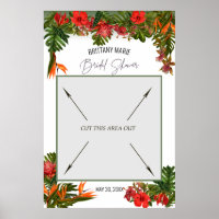 Tropical Breeze Floral Bridal Shower Photo Booth