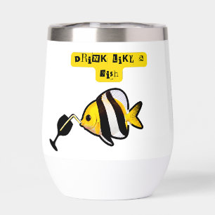 TROPICAL BREEZE funny drinking Black yellow fish
