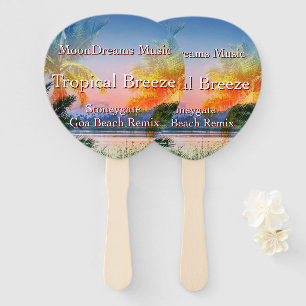 Tropical Breeze Goa Beach Hand Fan