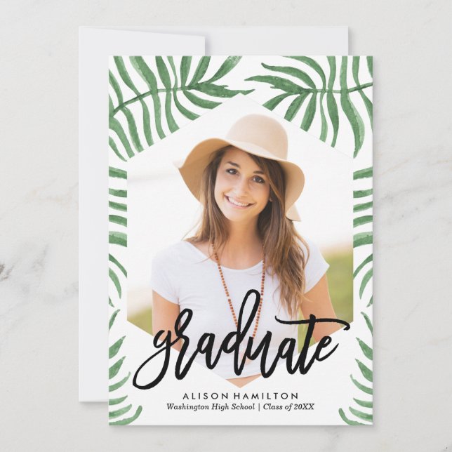Tropical Breeze Graduation Announcement (Front)