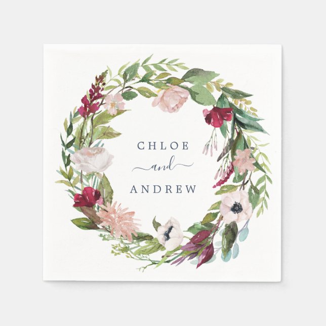 Tropical Breeze Wedding Napkin (Front)
