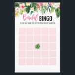 Tropical Bridal Shower Bingo Game Cards<br><div class="desc">Tropical Bridal Shower Bingo Game Cards</div>