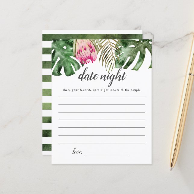 Tropical Bridal Shower Date Night Ideas (Front/Back In Situ)