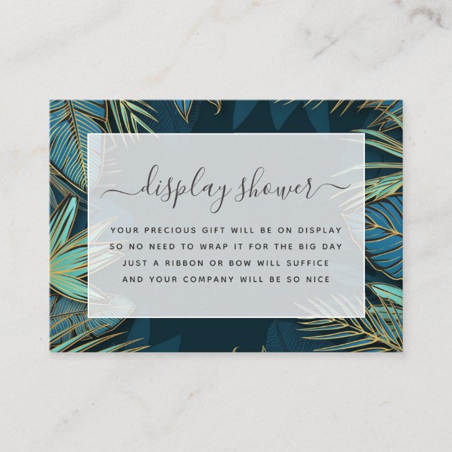 Tropical Bridal Shower Enclosure Card (Front)