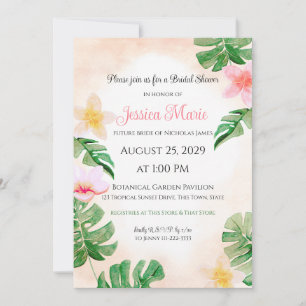 Tropical Bridal Shower Invitation