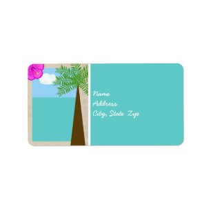 Tropical Bridal Shower Label