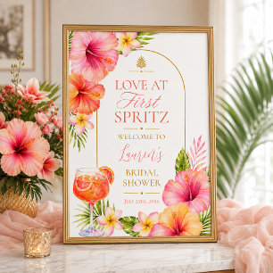 Tropical Bridal Shower welcome sign