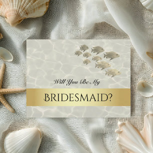 Tropical Bridesmaid Proposal Card