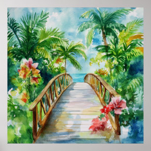 Tropical Bridge Poster