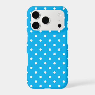 Tropical Bright Blue and White Polka Dots Modern
