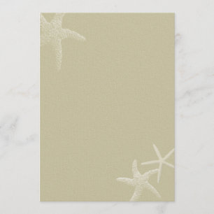 Tropical Burlap Starfish Wedding Fan Program Paper