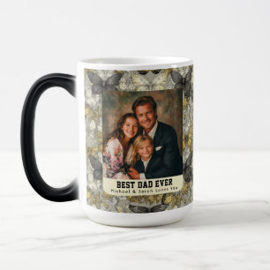 Tropical Butterfly Camouflage Flower New Dad Birth Magic Mug