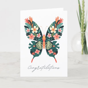 Tropical Butterfly Congratulations – Floral Wings Announcement