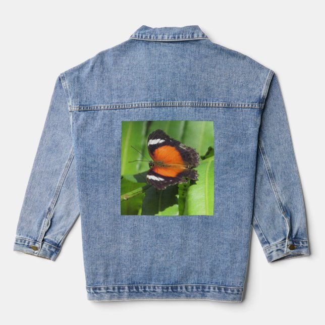 Tropical Butterfly Denim Jacket (Back)